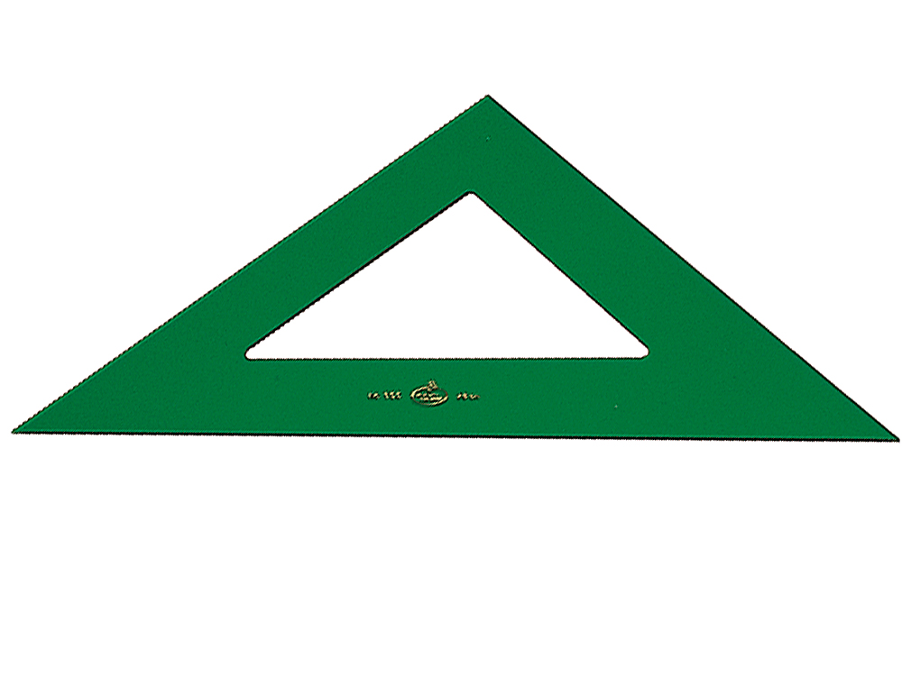 ESCUADRA FABER CASTELL 25 CM PLASTICO VERDE