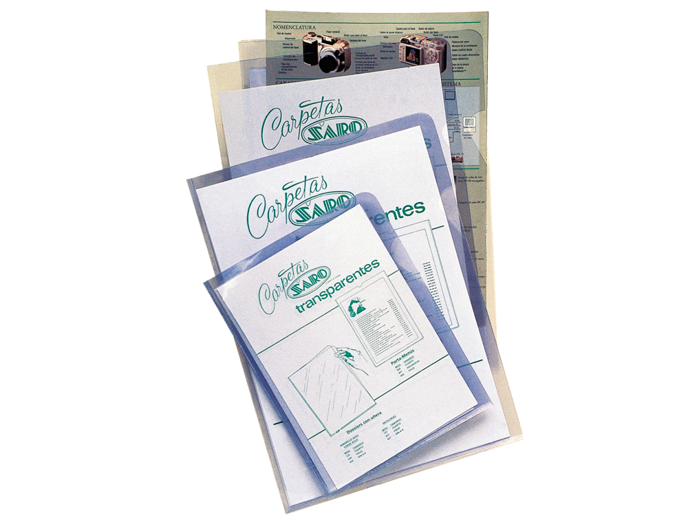 CARPETA DOSSIER UERO SARO PVC FOLIO 280 MC TRANSPARENTE