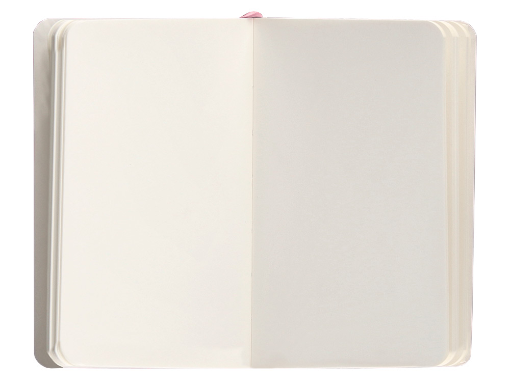 CUADERNO CON GOMILLA ANTARTIK NOTES TAPA BLANDA A6 HOJAS LISAS ROSA PASTEL 100 HOJAS 80 GR FSC
