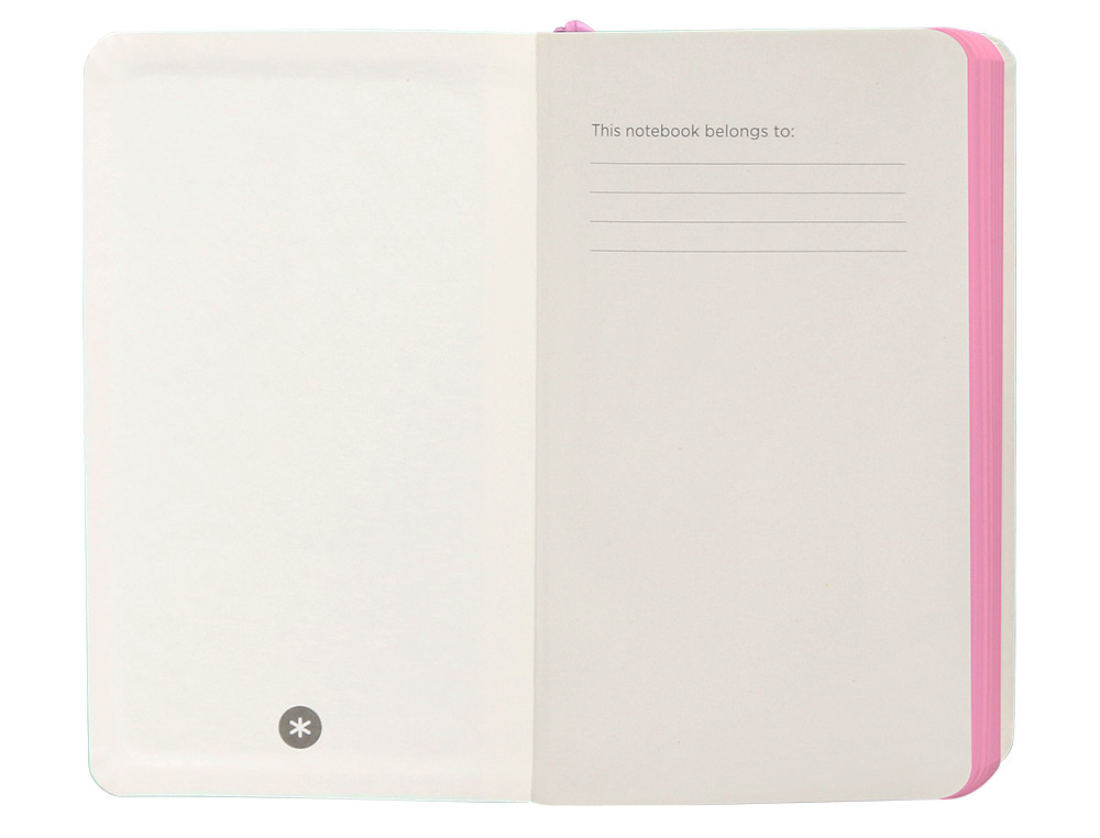 CUADERNO CON GOMILLA ANTARTIK NOTES TAPA BLANDA A6 CUADRICULA ROSA Y TURQUESA 100 HOJAS 80 GR FSC