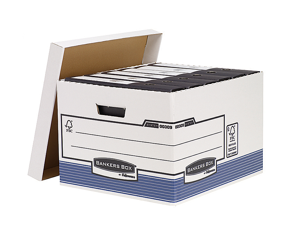 CAJON FELLOWES CARTON RECICLADO PARA ALMACENAMIENTO DE ARCHIVO CAPACIDAD 4 CAJAS DE ARCHIVO TAMAO FOLIO